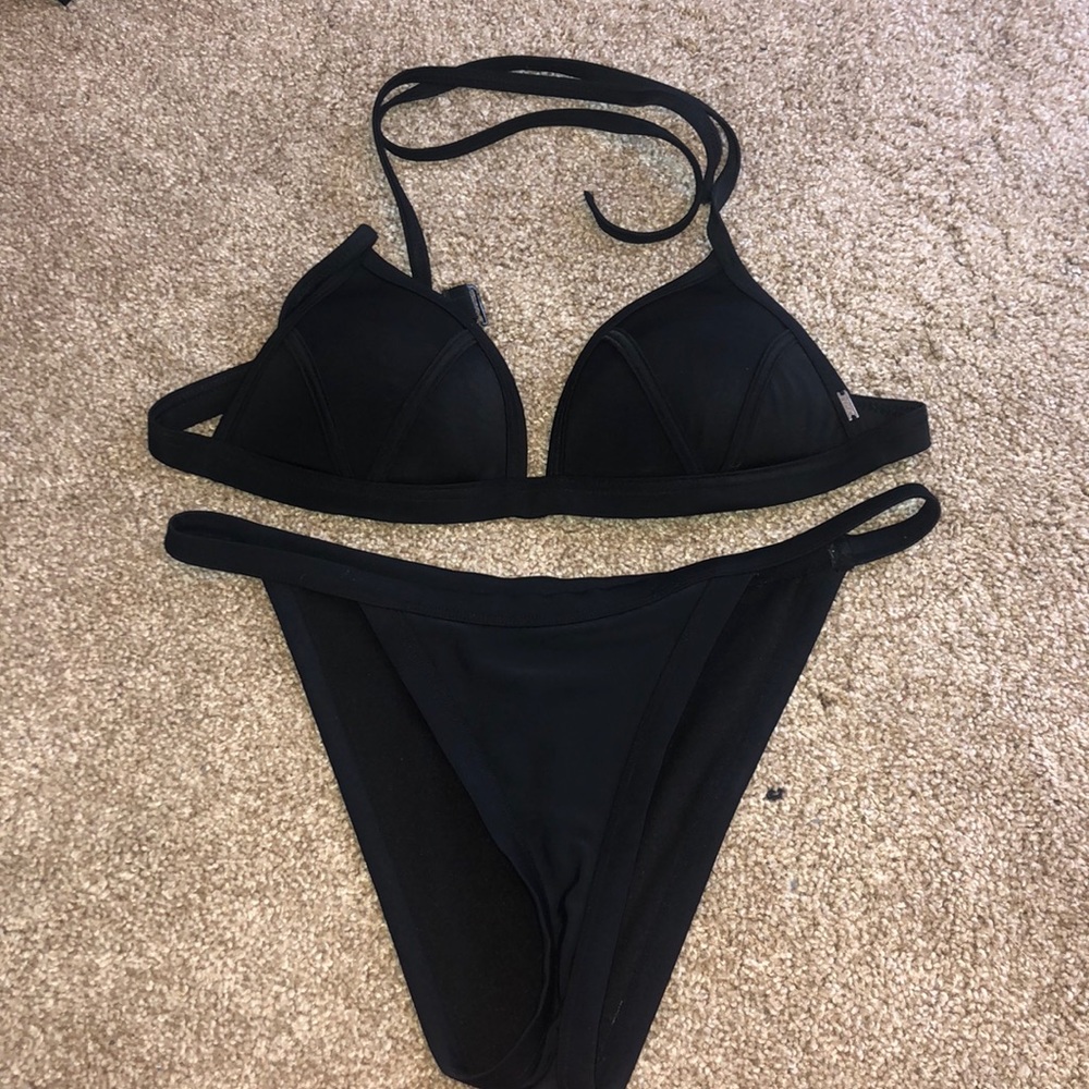 PINK black bikini set